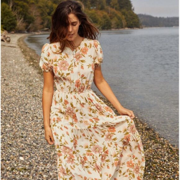 Christy Dawn Robin Dress in Noir Pollinator Garden - Picture 6 of 6